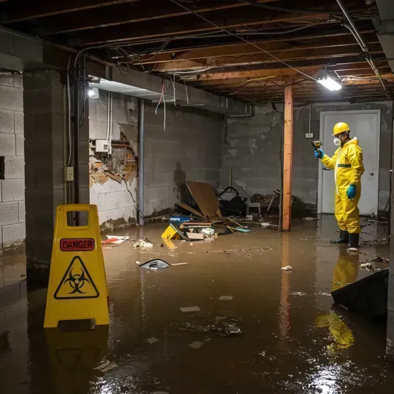 Flooded Basement Electrical Hazard in Effingham County, IL Property