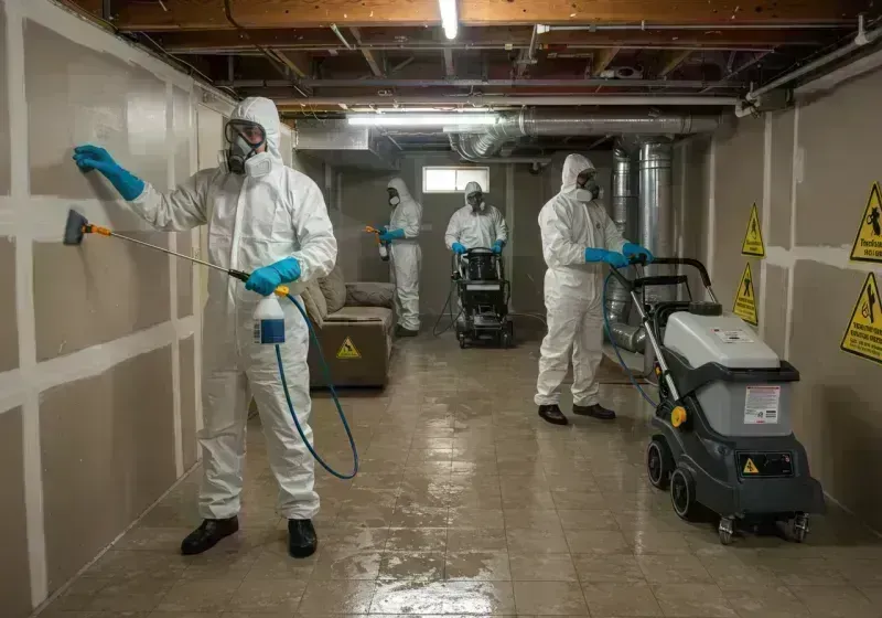 Basement Moisture Removal and Structural Drying process in Effingham County, IL